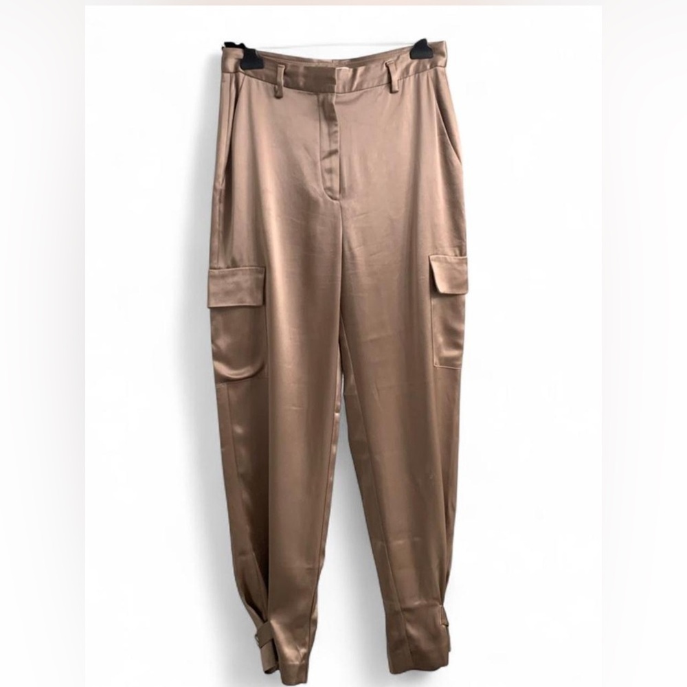 Aritzia Babaton Refined satin high waisted Cargo Pant brown Size 6 cargo pant